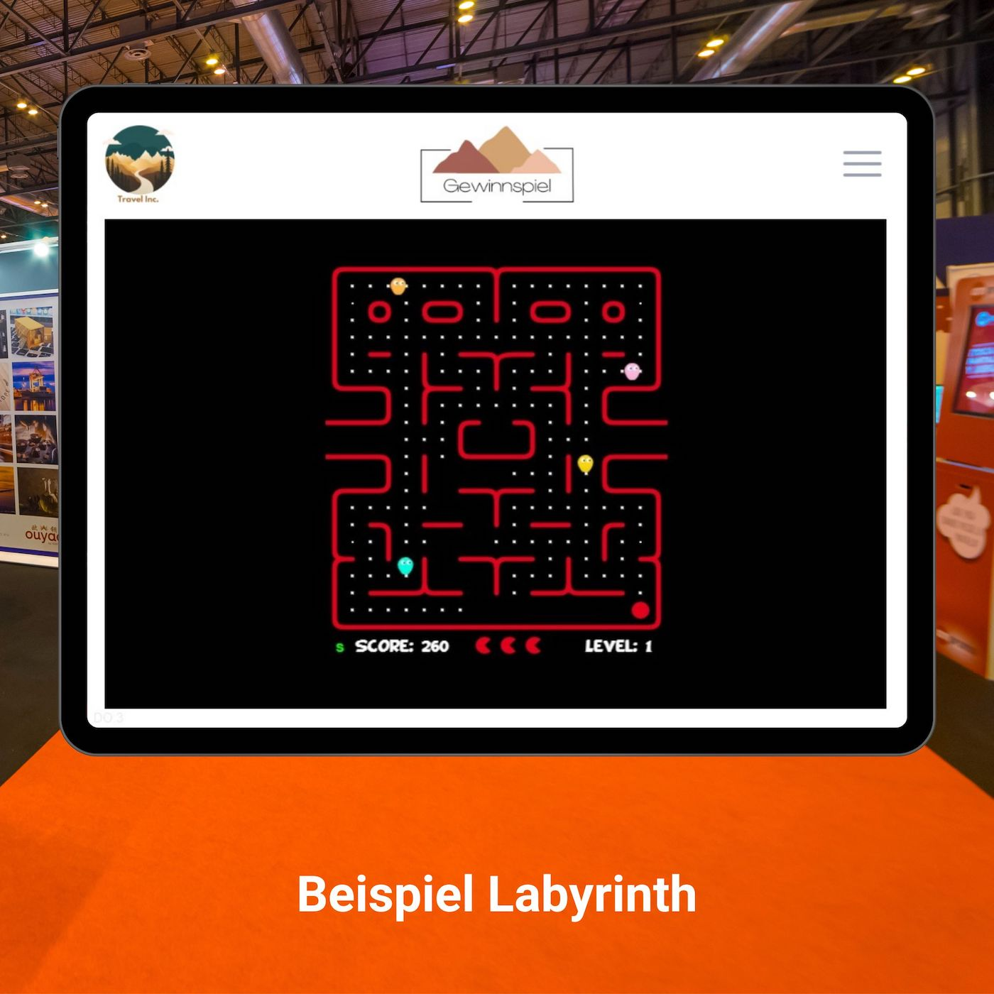 Beispiel Labyrinth-App auf einem Tablet