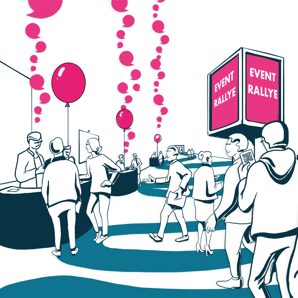 Event Besucher aufkommen illustration